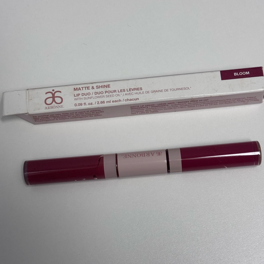 Arbonne Matte & Shine Bloom Lip Duo, NIB